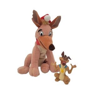 Vintage All Dogs Go To Heaven Charlie Christmas Carol Plush & Ornament